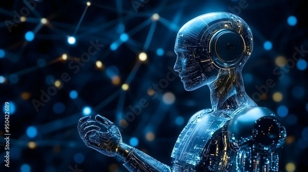 Fototapeta AI Ethics Laws and Regulations - Navigating Legal Standards and Policies for Artificial Intelligence, Robot