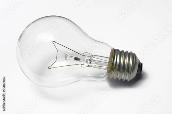 Fototapeta bulb with shadow on white background