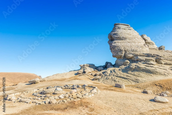 Fototapeta The Sphinx megalith rock formation in the Bucegi, Romania
