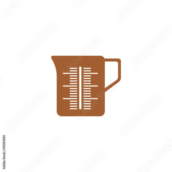 Fototapeta Icon capacity with scale to measure the volume.