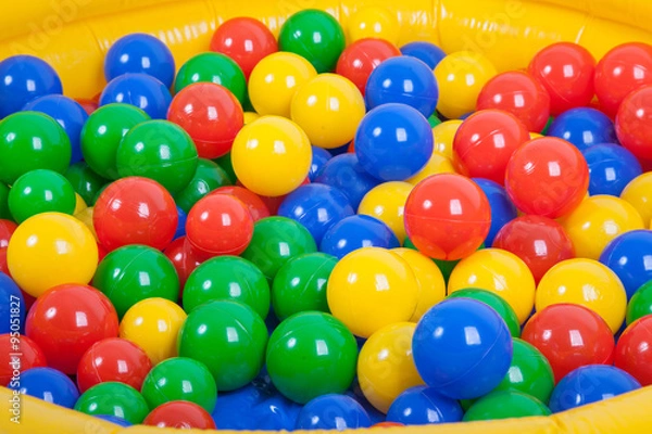 Fototapeta colorful plastic balls on children's playground