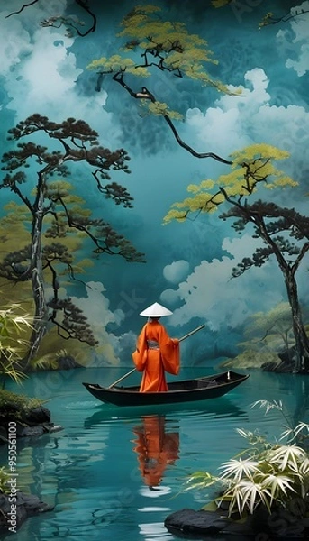 Fototapeta person in a kayak