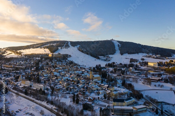 Obraz Oberwiesenthal in the Erzgebirge in Germany in winter