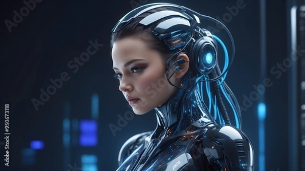 Fototapeta Beyond Human: The Evolution of Synthetic Intelligence