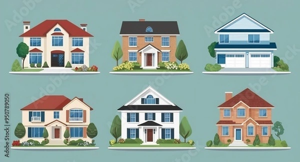 Fototapeta Vector Illustrations Real Estate 1