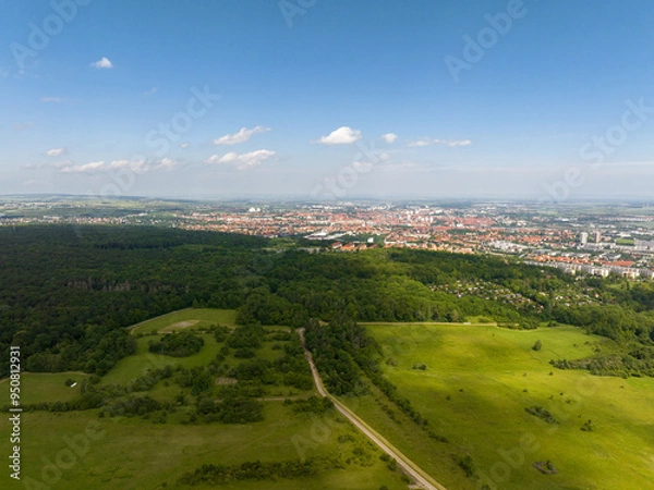 Obraz View of Erfurt in Thuringia in Germany | Aussicht auf Erfurt in Thüringen