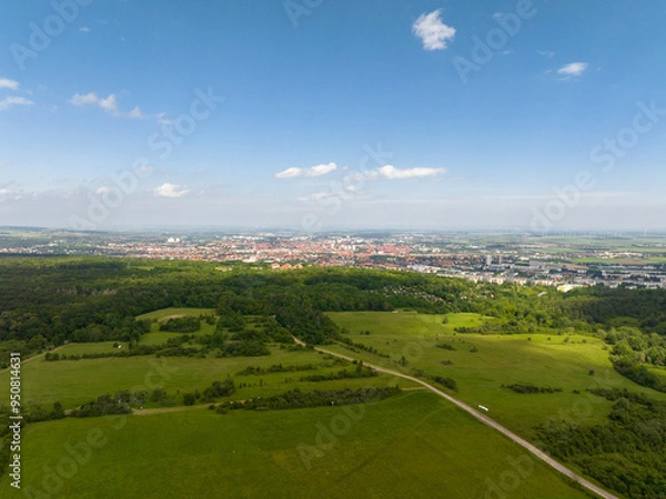 Obraz View of Erfurt in Thuringia in Germany | Aussicht auf Erfurt in Thüringen