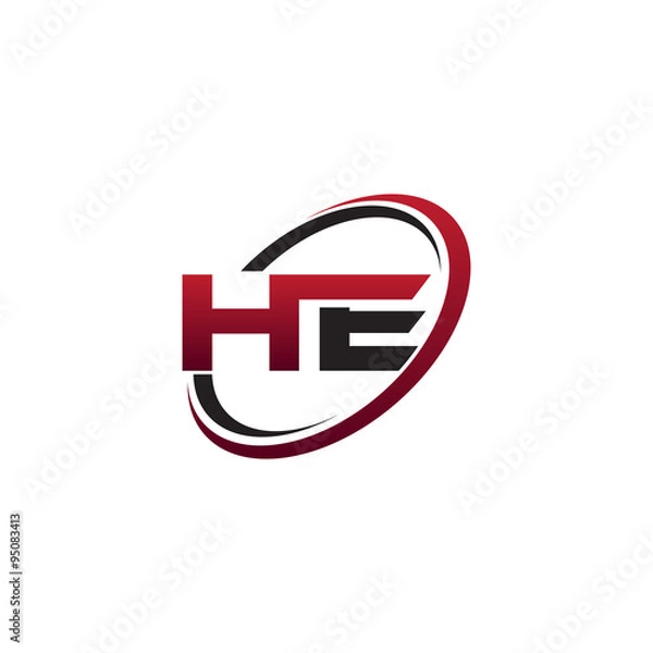 Fototapeta Modern Initial Logo Circle HE