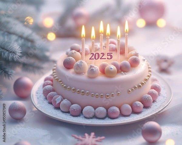 Fototapeta Christmas cake background