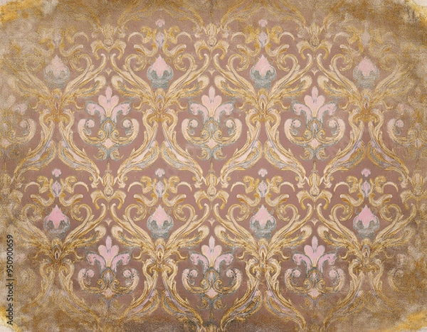 Fototapeta Vintage Grunge Texture Abstract Faded and Distressed Background with Retro Worn and Old Aesthetic