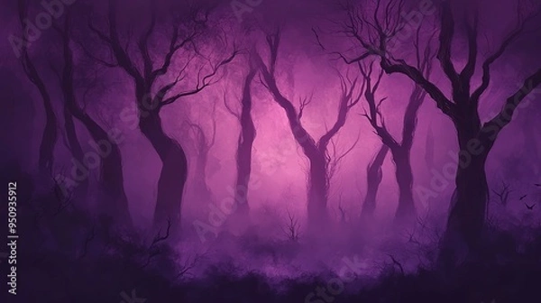 Fototapeta horror illustration scary background horror background ,ghost forest for halloween 