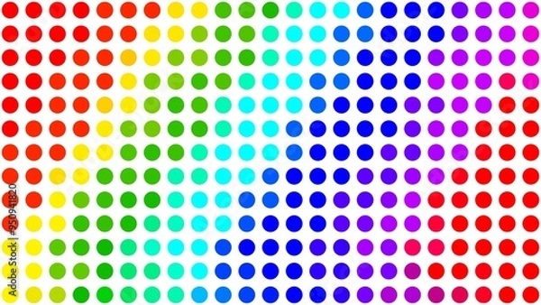 Fototapeta Abstract colorful dots on white background.