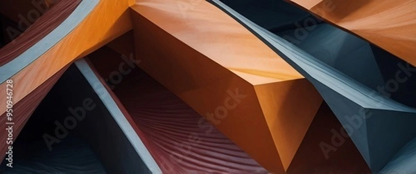 Fototapeta Dynamic Abstract Patterns with Geometric Shapes