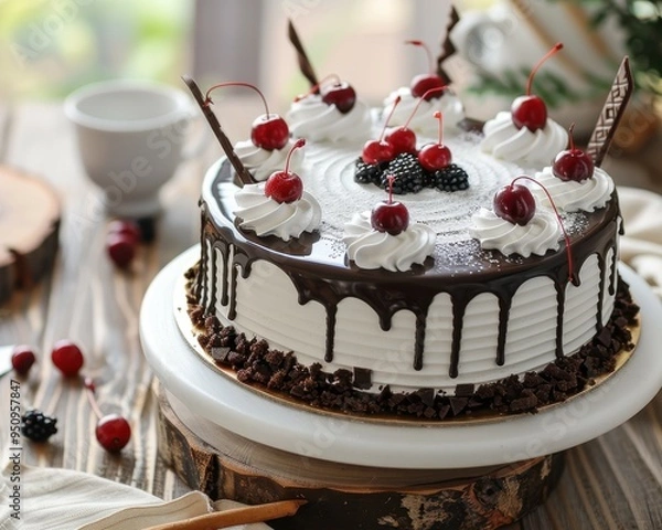 Obraz Black Forest Cake displayed