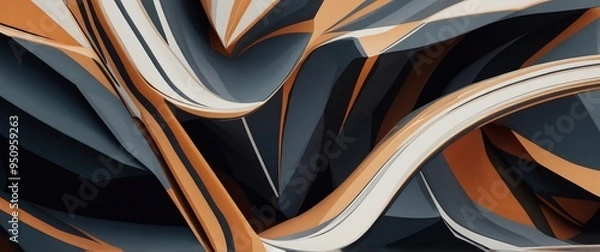 Fototapeta Dynamic Abstract Patterns with Geometric Shapes