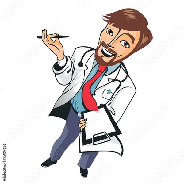 Obraz Young funny good doctor 