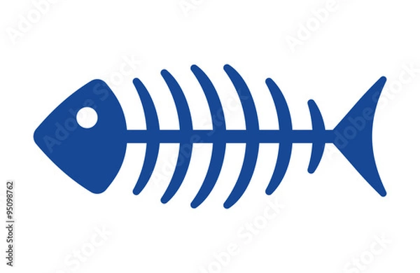 Obraz Fish bone vector icon
