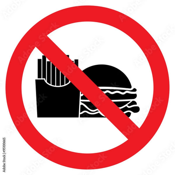 Obraz no eating allowed sign