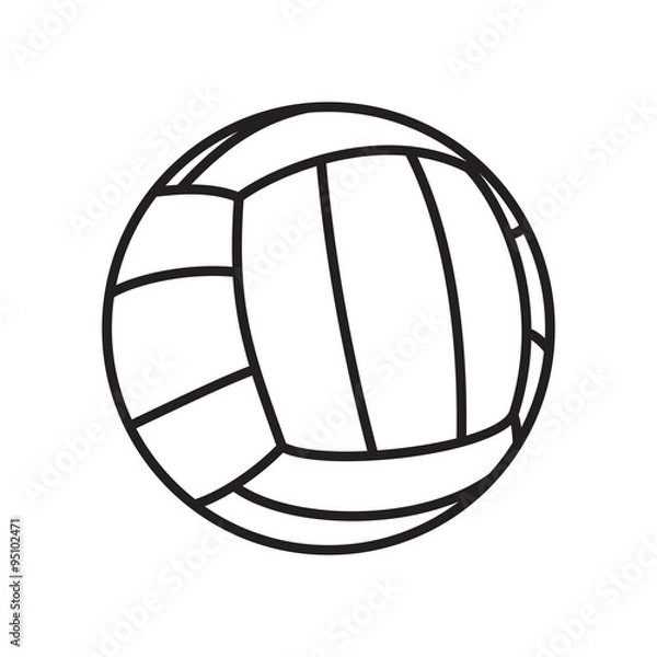 Obraz Volleyball ball vector illustration