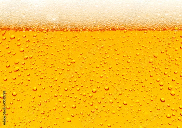 Obraz Zamknij się z pęcherzyków piwa