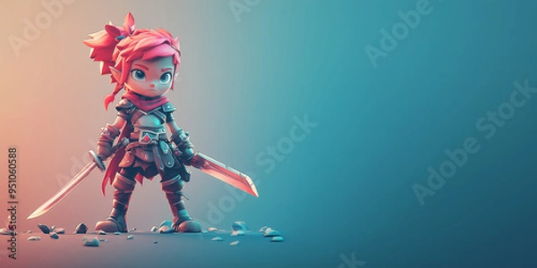 Fototapeta A character from the game. Website header or desktop wallpaper.