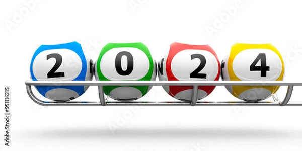 Obraz Lottery balls 2024 frame
