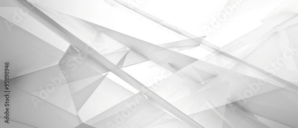 Fototapeta Abstract Geometric White Background