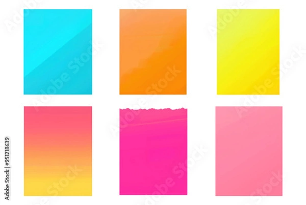 Fototapeta PNG Cute paper notes illustration, transparent background set