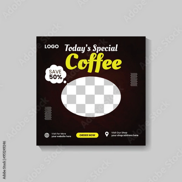 Obraz Coffee Social Media Post Template