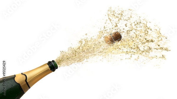 Obraz Champager splash na biały
