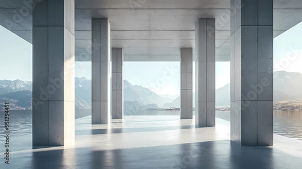 Fototapeta Modern building corridor