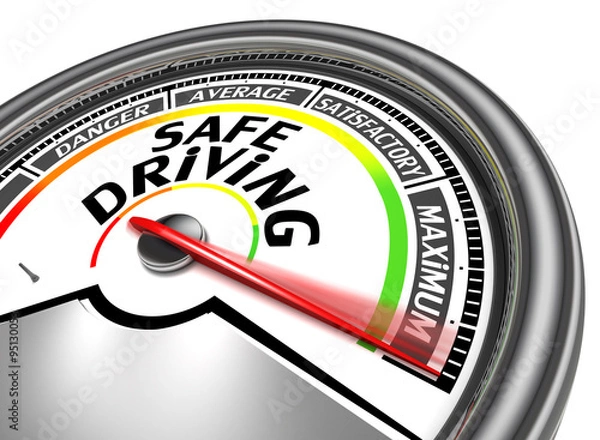 Obraz safe driving conceptual meter