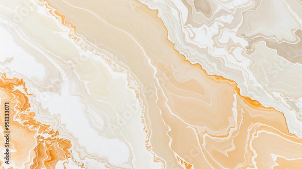 Fototapeta Natural marble texture with cream and white colors