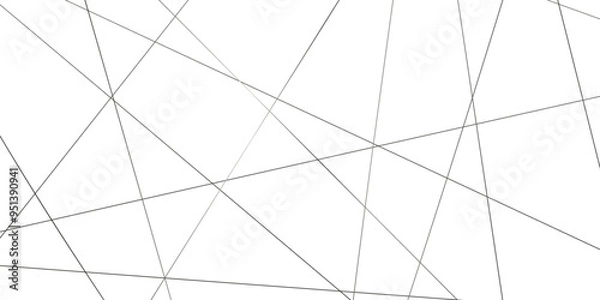 Fototapeta Geometric white background with black diagonal lines. seamless random chaotic digital line business concept. abstract black stroke lines vector background texture. modern technology art design.
