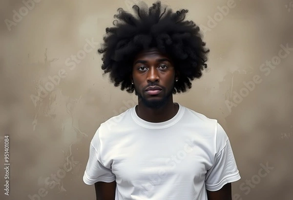 Obraz person with afro wig