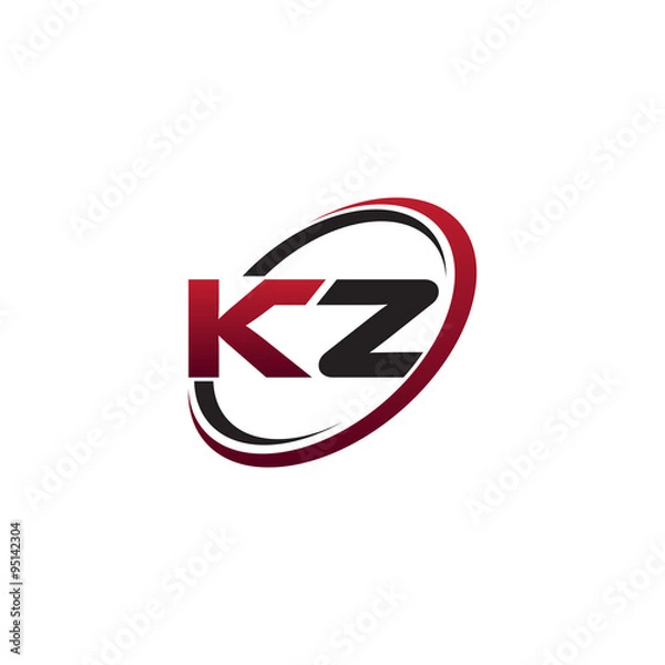 Fototapeta Modern Initial Logo Circle KZ