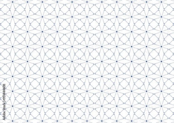 Obraz white and blue background abstract doodle art pattern with dots