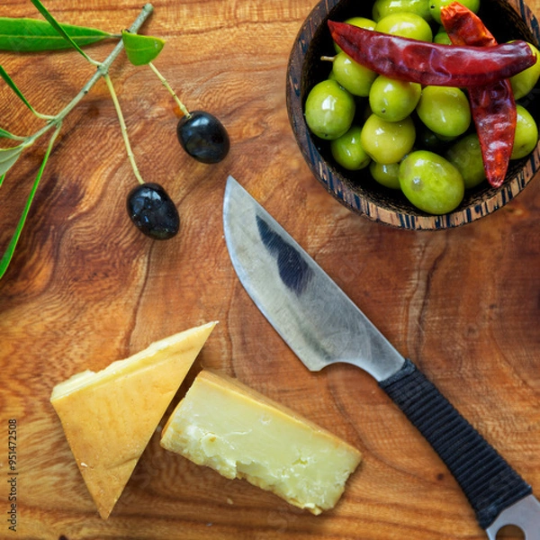 Obraz Olives and Cheese 01
