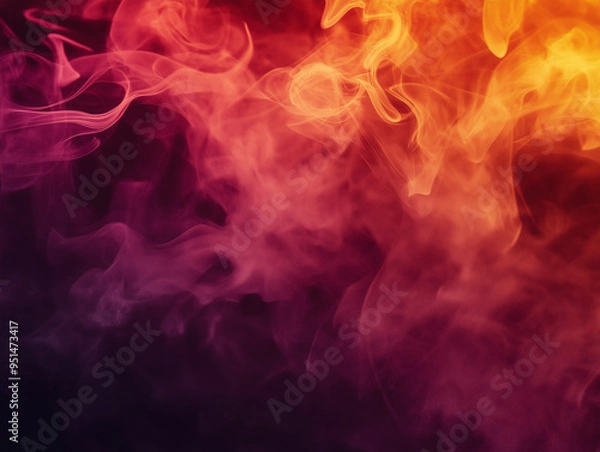 Fototapeta A high quality smoke background with swirling pastel and vibrant smoke patterns