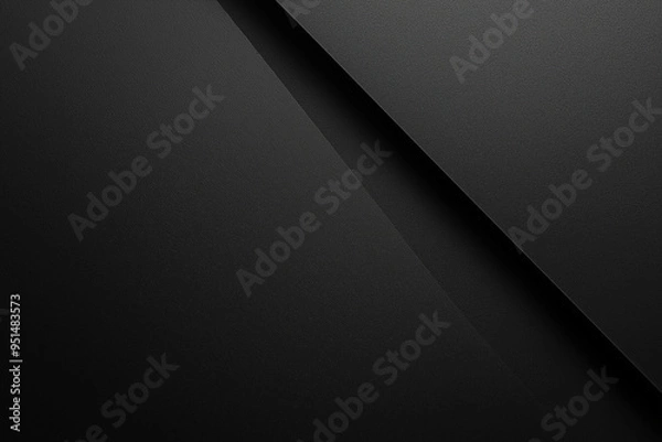 Fototapeta 3D techno abstract black background of lines and stripes, geometric shape, banner