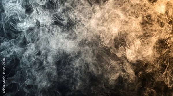 Fototapeta A dynamic, swirling smoke background with a clear, focused area for text