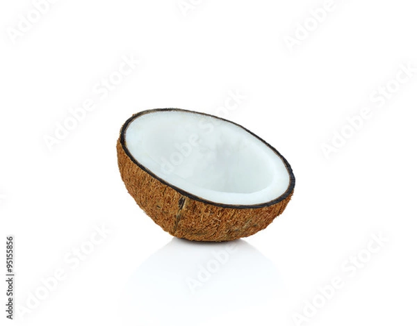 Fototapeta coconut on white background