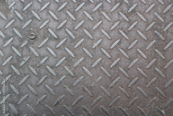 Fototapeta Close-up of a textured metal surface.