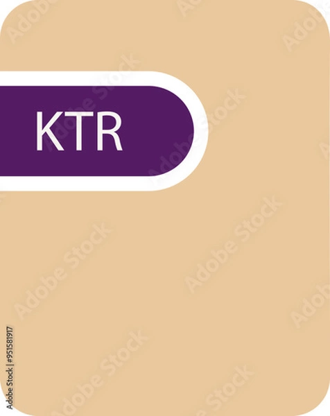 Fototapeta KTR File icon thick black outline