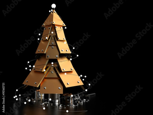 Obraz Abstract Christmas Tree, 3D