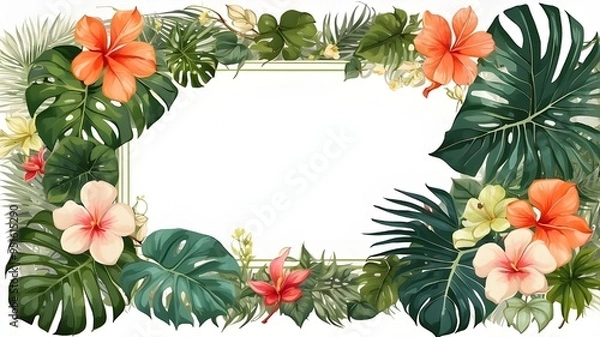 Fototapeta christmas frame with branches