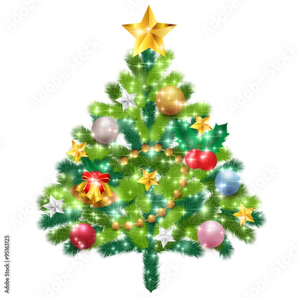 Fototapeta クリスマス　クリスマス　モミの木　アイコン