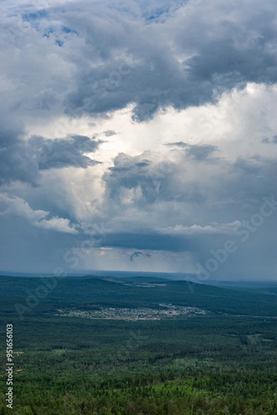 Obraz rain in the mountains