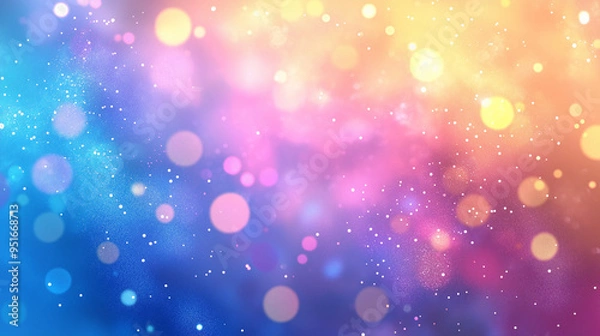 Fototapeta A vibrant explosion of colorful confetti against a dark background, symbolizing celebration and joy