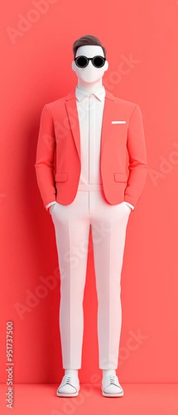 Fototapeta Consumer behavior analysis, interactive graphs and avatars, 3D illustration